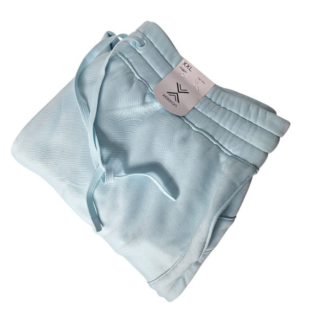 Xersion Womens High Rise Joggers Sky Blue XXL